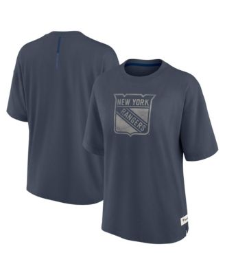 Women's Blue New York Rangers Oversized Elements Raw Edge Future Ground T-Shirt