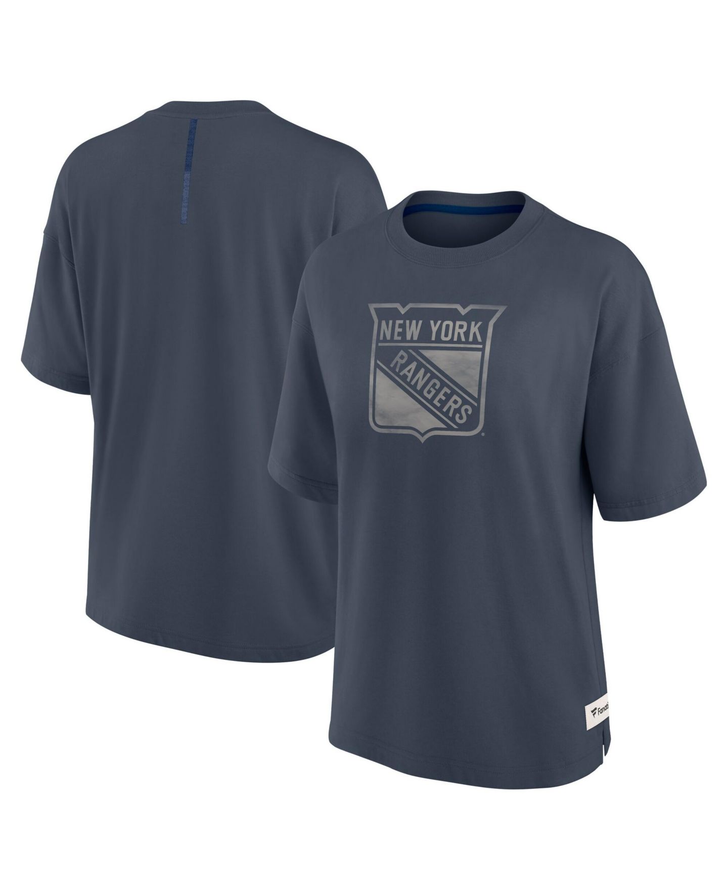 Женская футболка Fanatics Blue New York Rangers Oversized Elements Raw Edge Future Ground — фото 1
