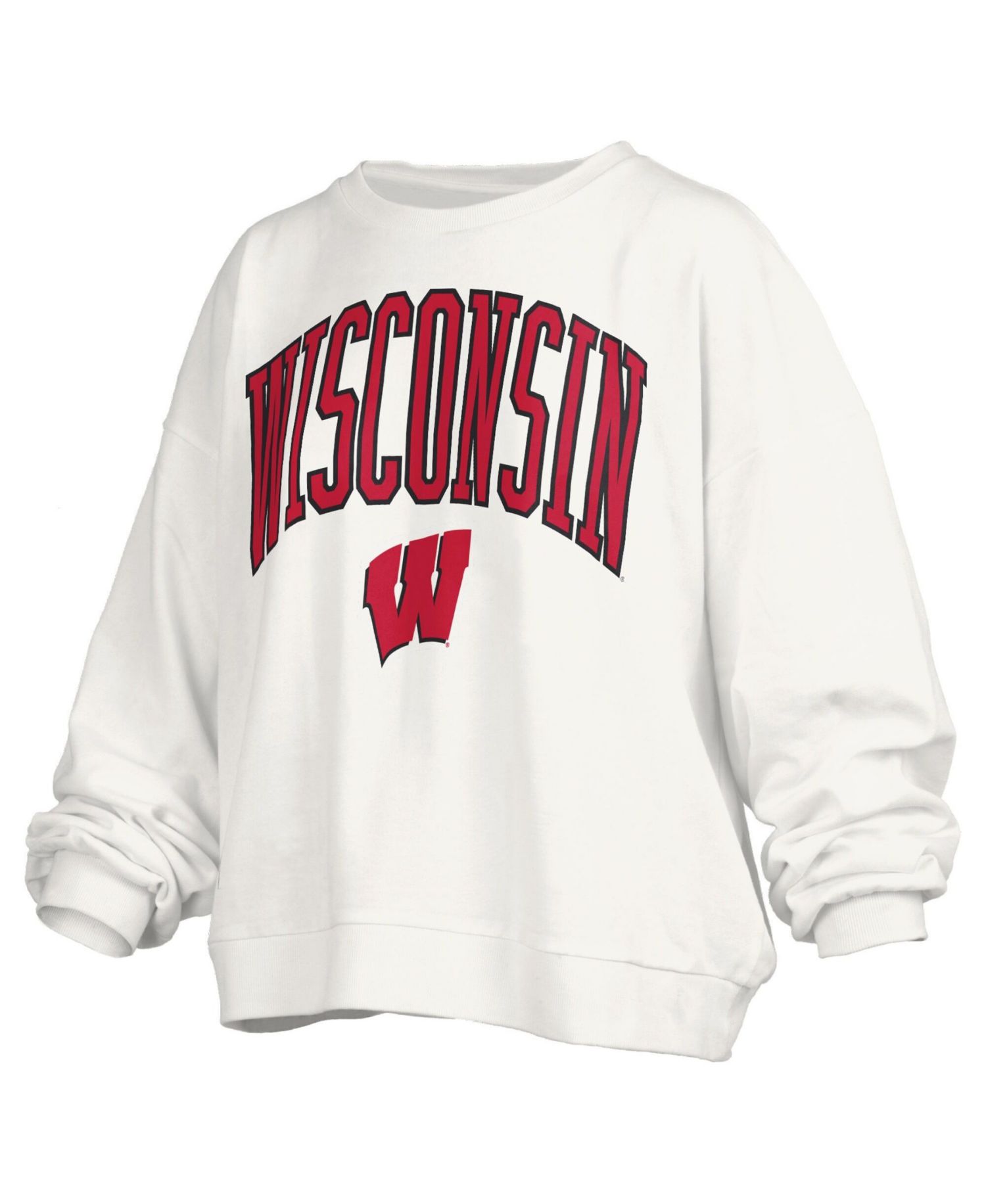 Women's White Wisconsin Badgers Janise Fleece Sweatshirt