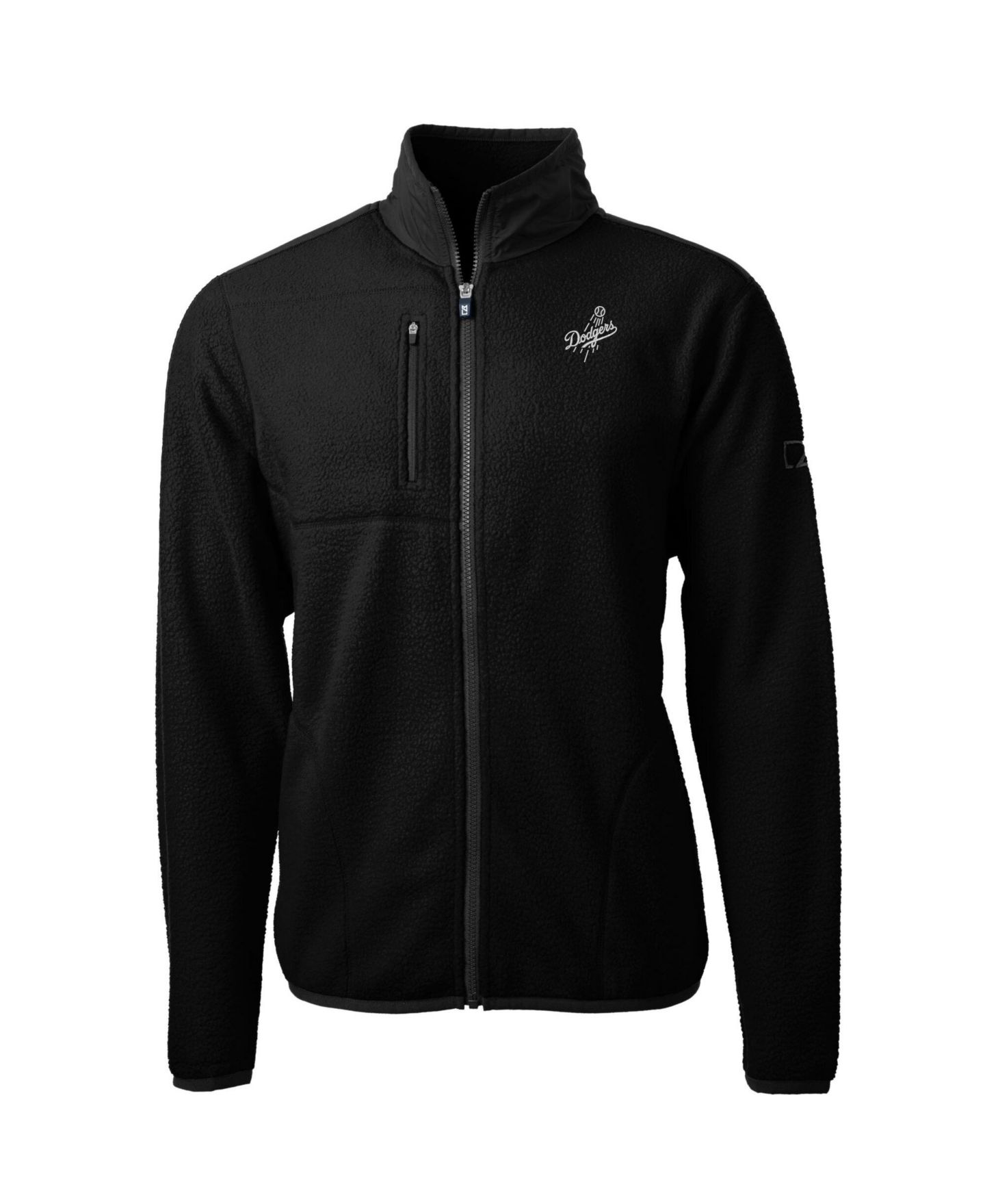 Мужская куртка Cutter & Buck Black Los Angeles Dodgers Cascade Eco Sherpa Fleece Full-Zip — фото 2
