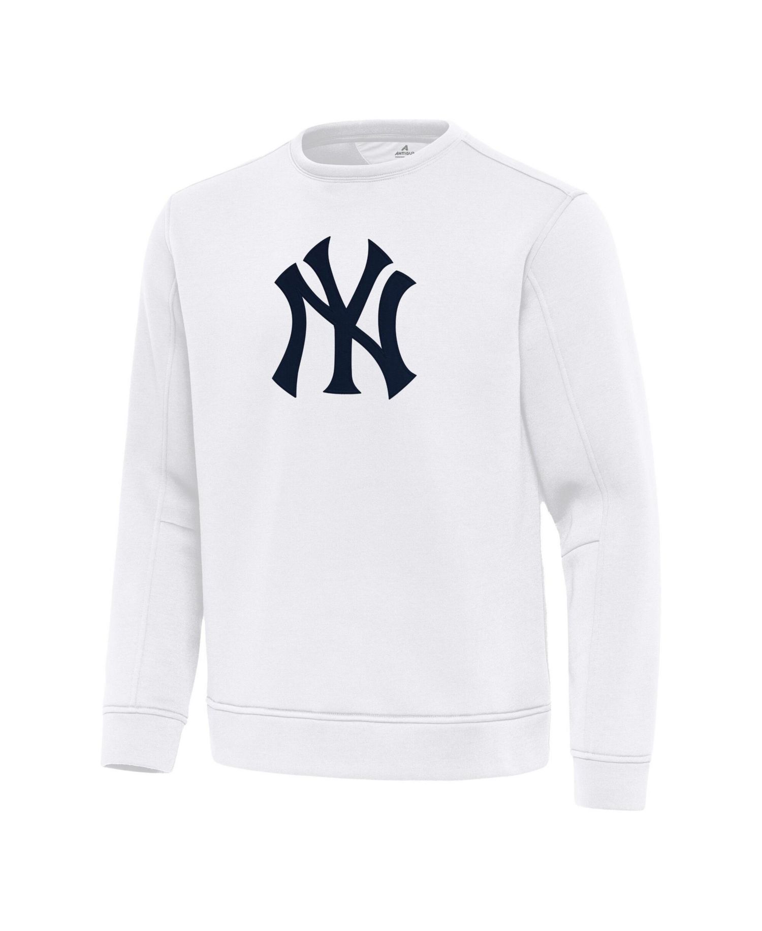 Men's White New York Yankees Relevant Lightweight Pullover Sweatshirt