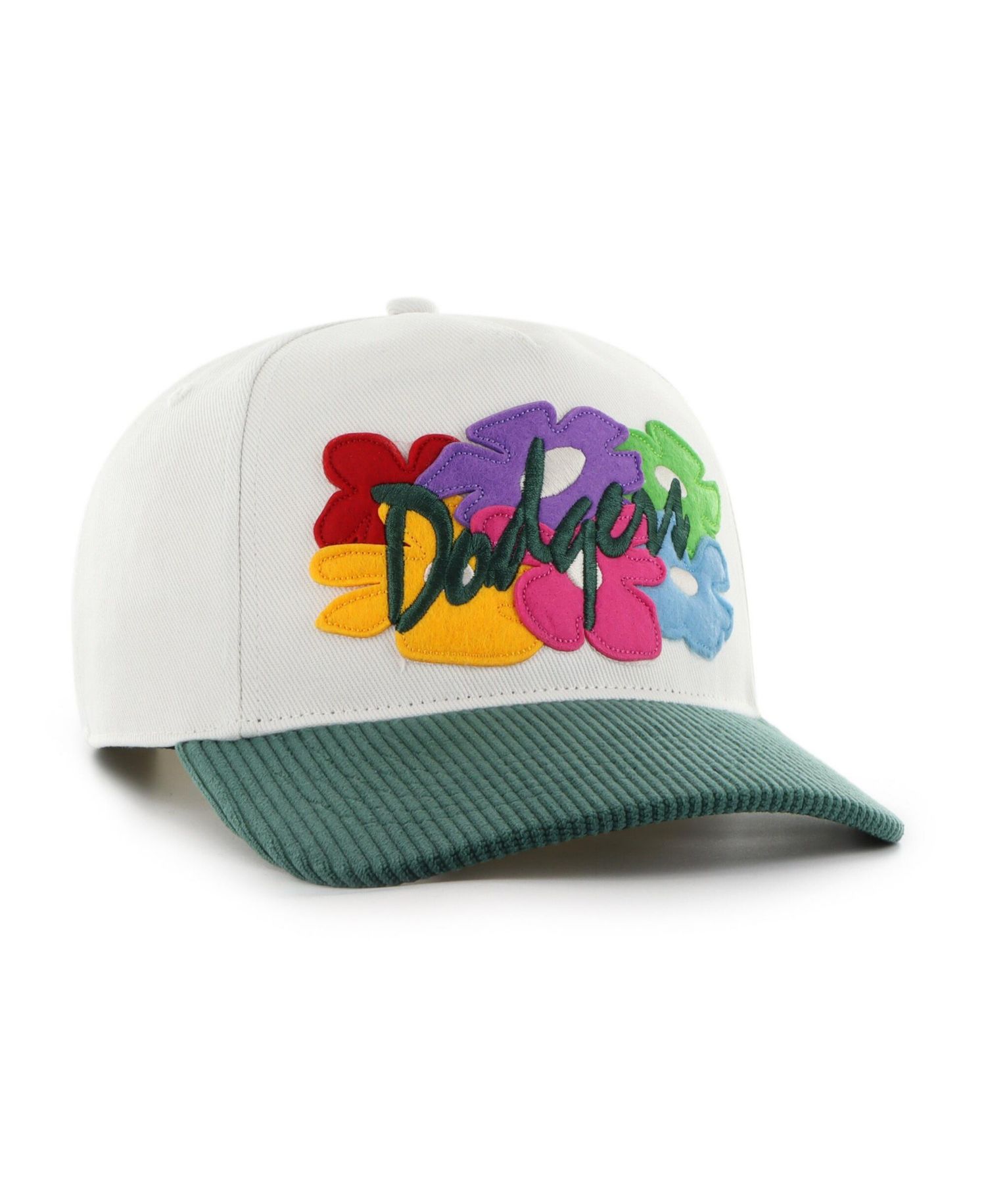 Men's White/Green Los Angeles Dodgers Flora Gallery Hitch Adjustable Hat
