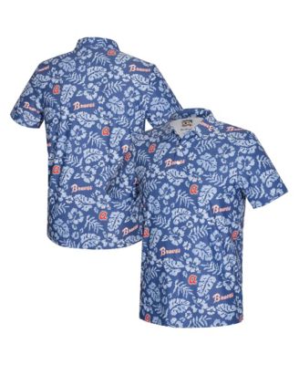 Men's Blue Atlanta Braves Cooperstown Pua Performance Polo Shirt