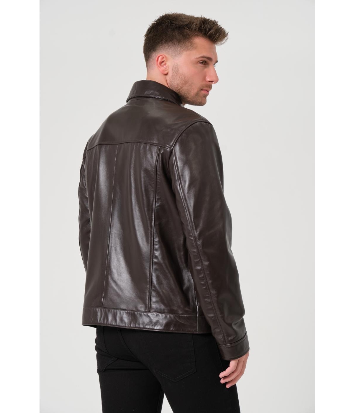 Furniq Uk Men's Leather Trucker Jacket, Created for Macy's