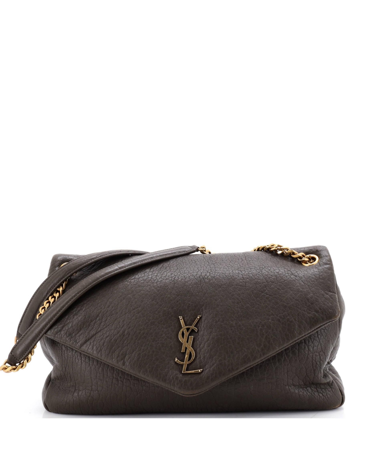 Pre-Owned Saint Laurent Large Calypso Flap Bag Leather