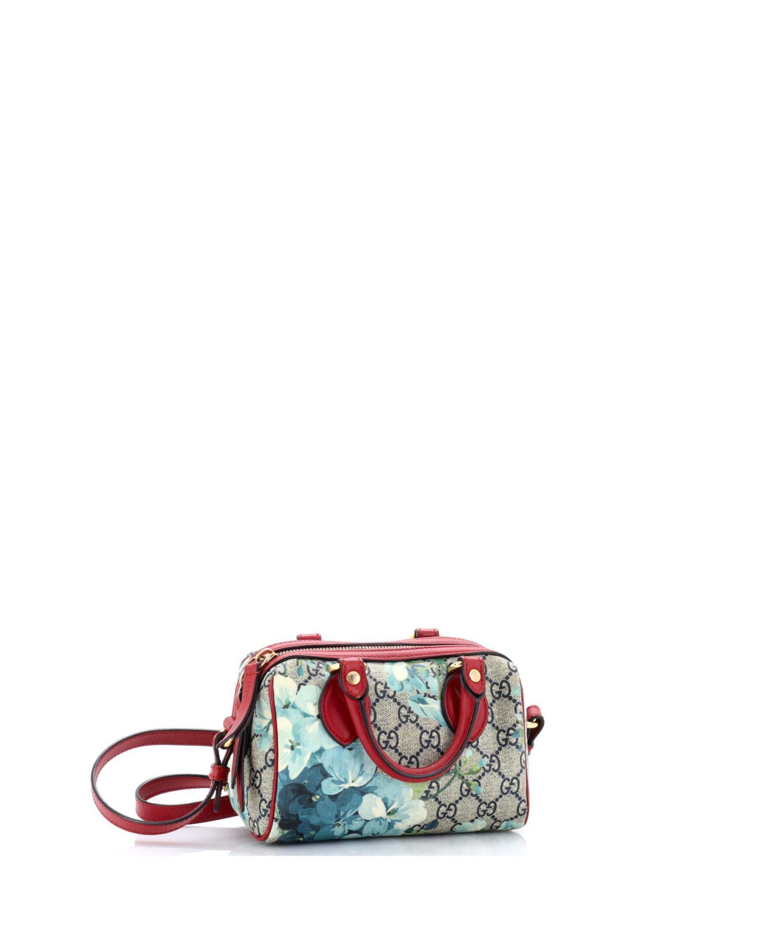 Nano Convertible Boston Bag Blooms Print GG Coated Canvas
