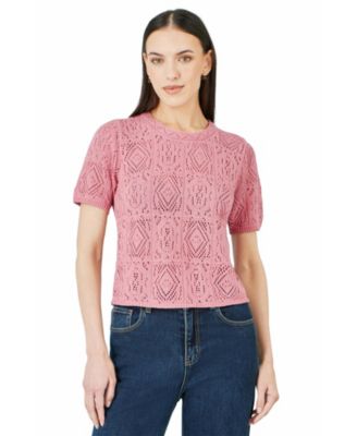 Women's Cotton Crochet Knitted Top