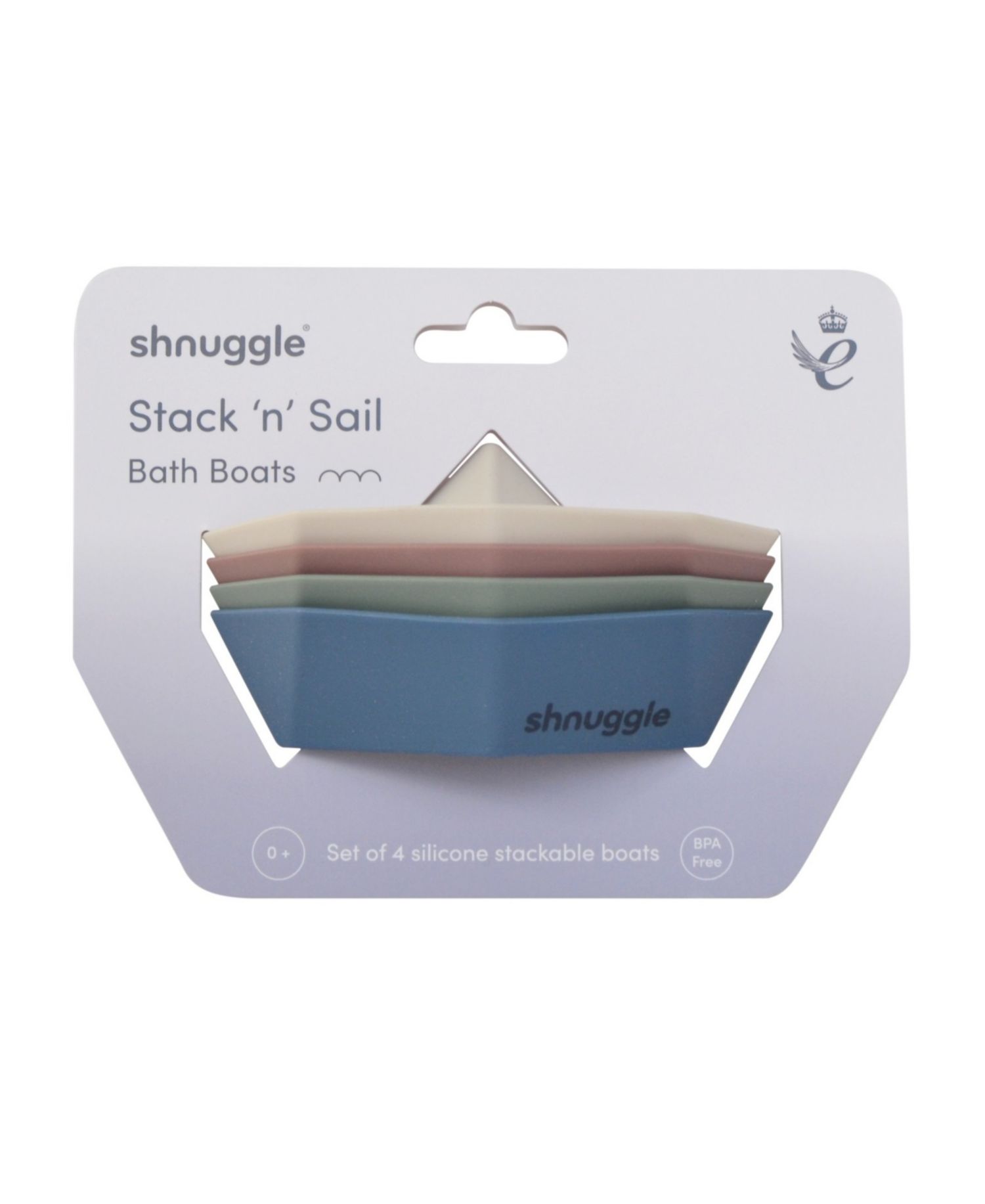 Baby Boys' and Baby Girls' Stacking Bath Boats, 4-Piece Set