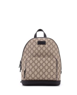 Small Zip Pocket Backpack GG Coated Canvas