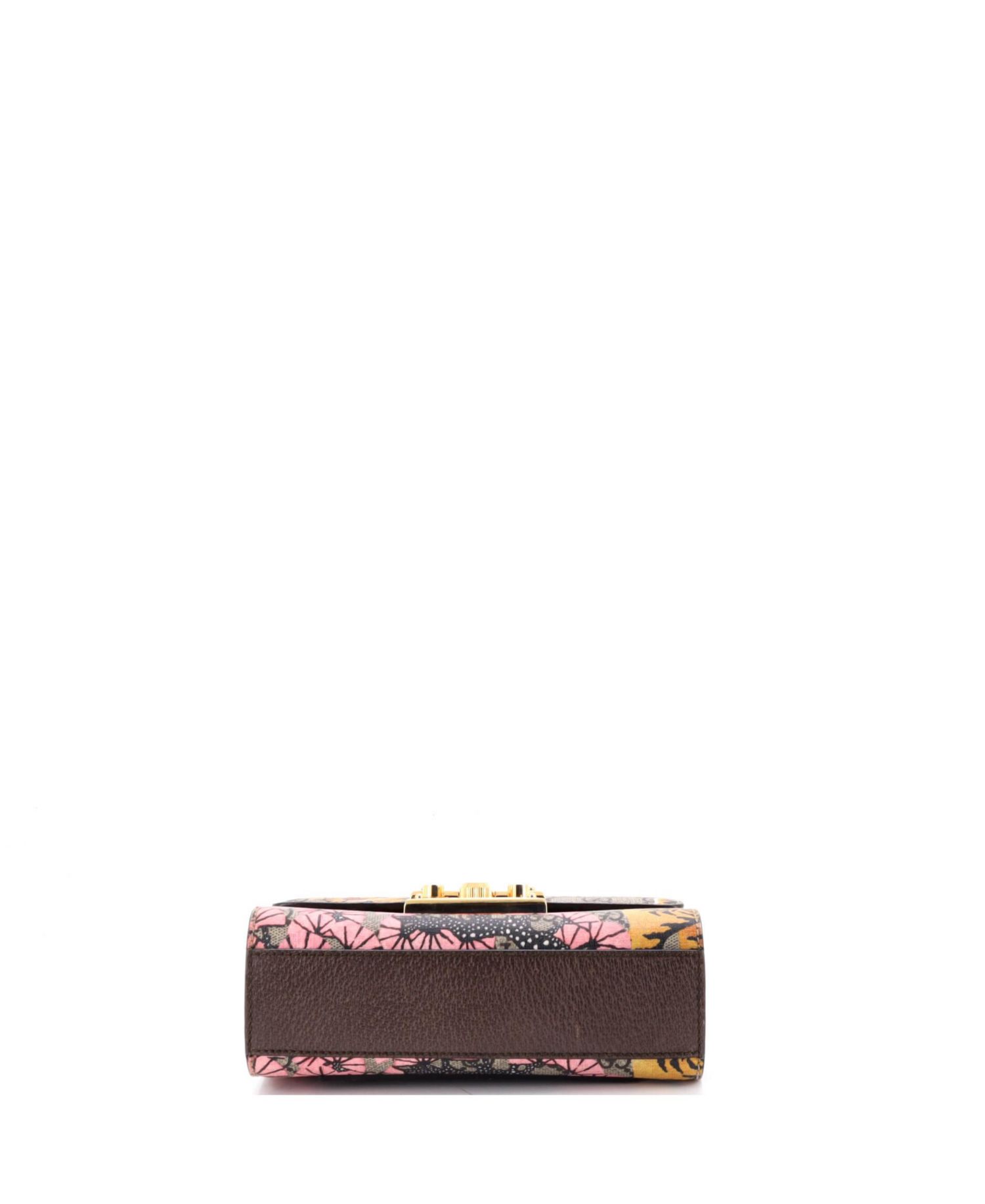 Small Padlock Shoulder Bag Bengal Print GG Coated Canvas