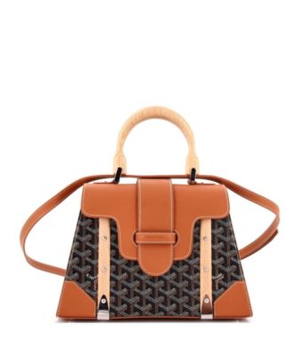 PM Saigon Top Handle Bag Coated Canvas with Leather
