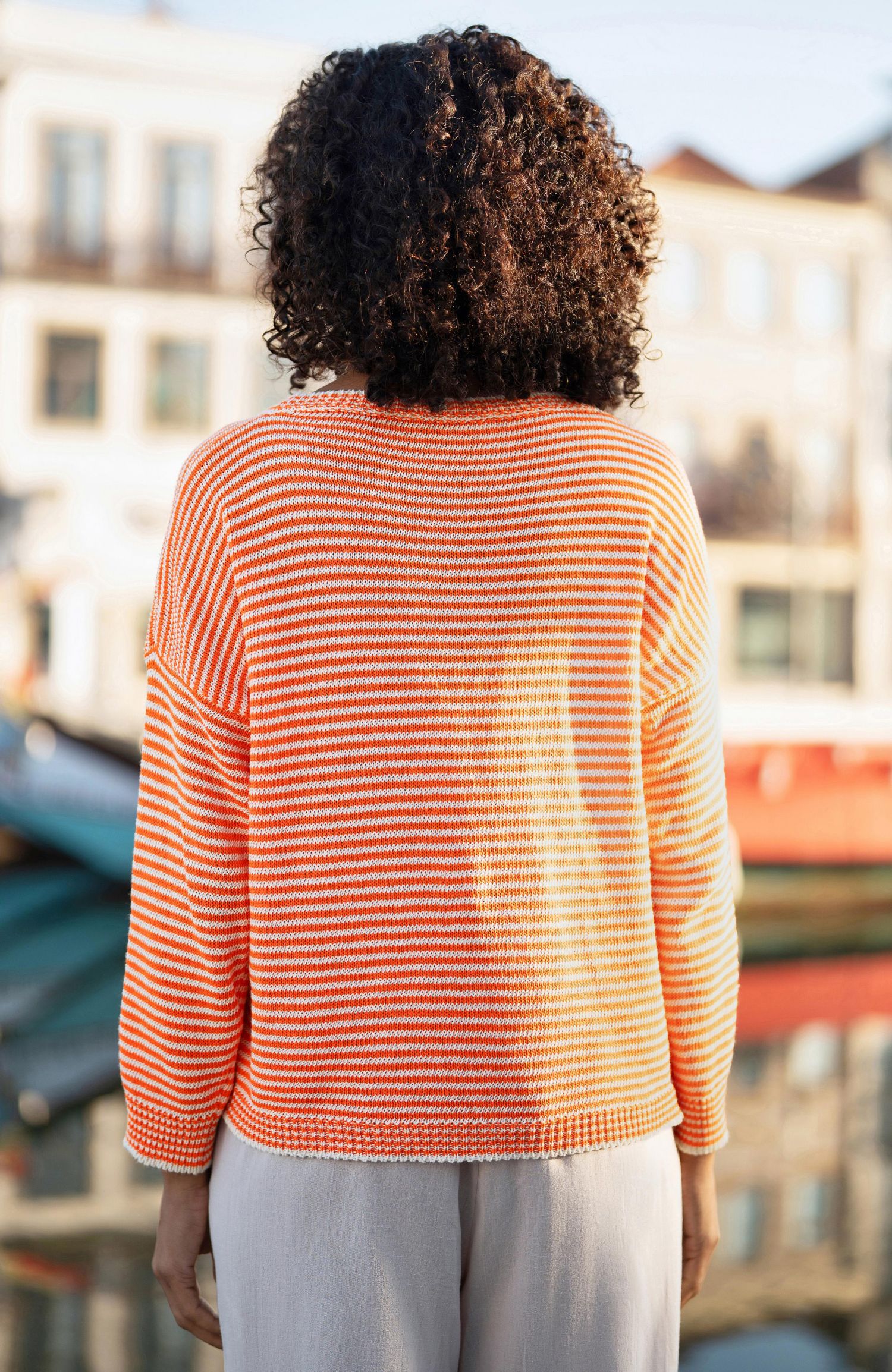 Women's Knitted Stripe Relaxed Jumper