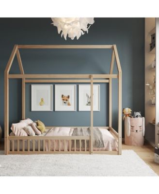 Kids House Shaped Bed with Triangular Top