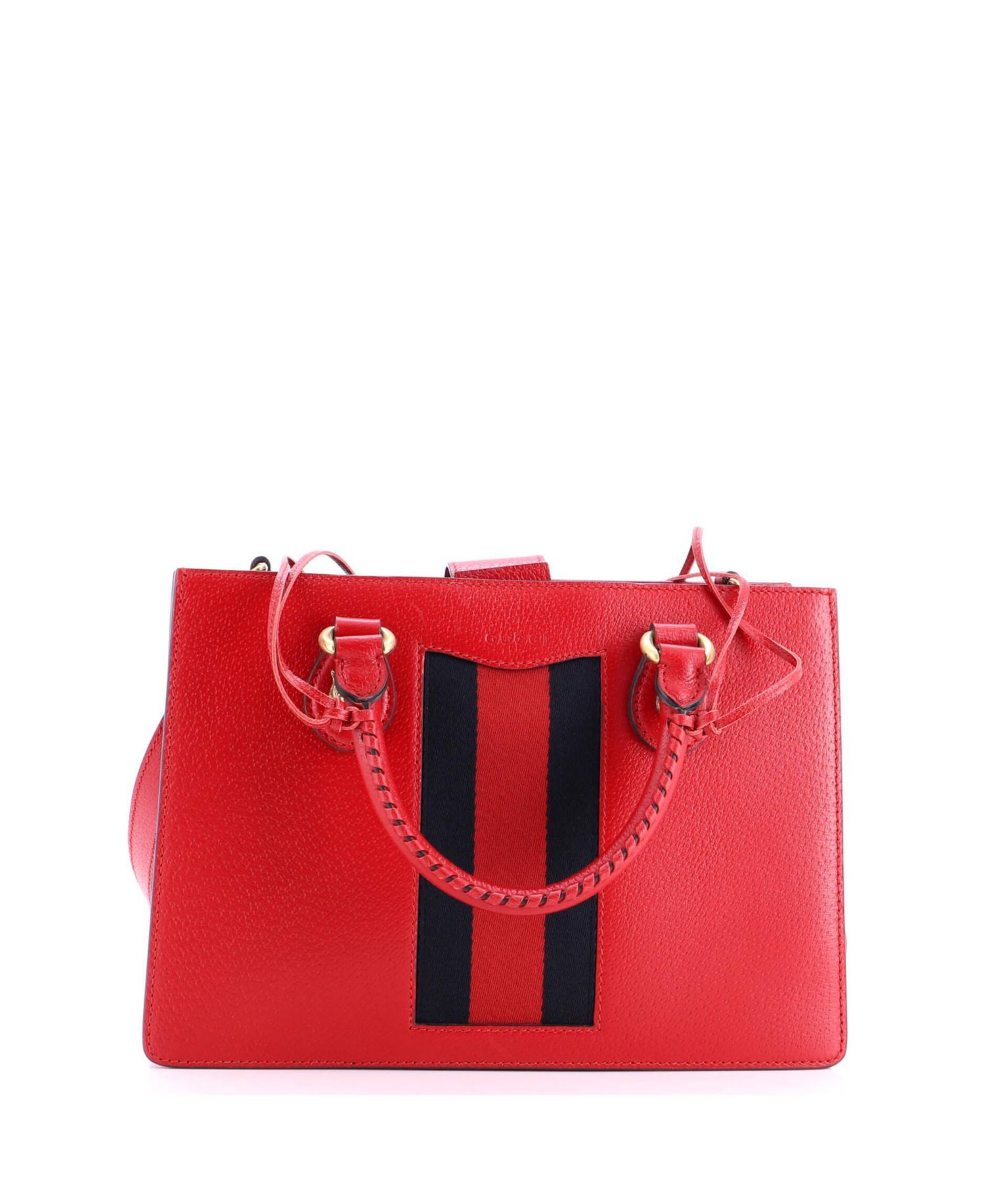 Medium Animalier Web Top Handle Tote Leather