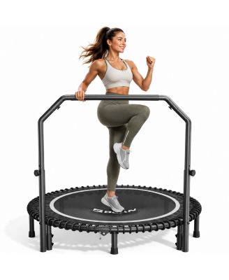 BT2 Mini Rebounder Trampoline with Handle, Bungee Fitness, Adjustable and Quiet