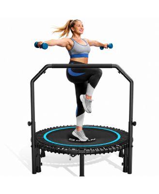 BT2 Mini Rebounder Trampoline with Handle, 450/550LBS Capacity, Bungee Fitness, Adjustable and Quiet, 40/48 Inch