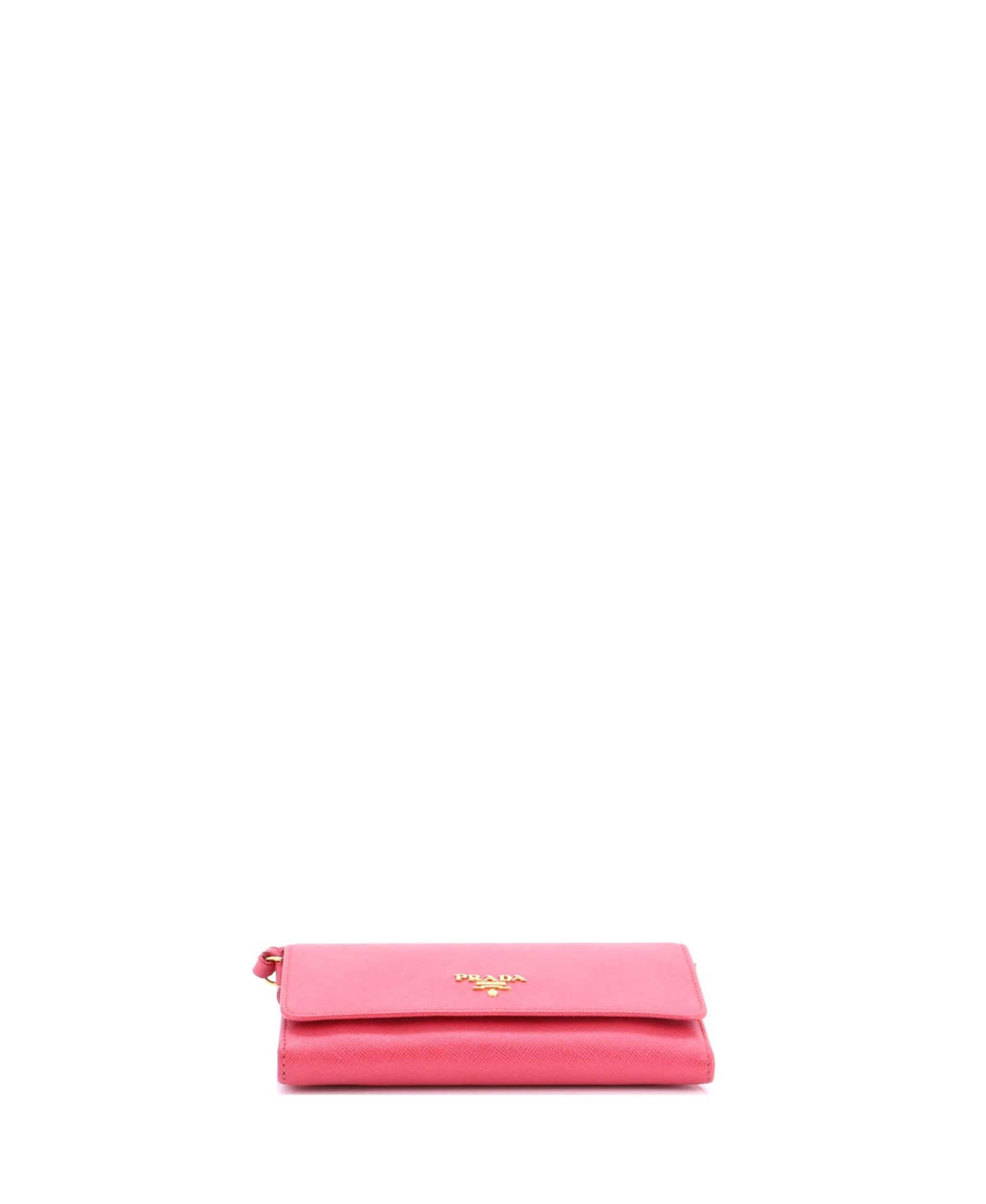 Pre-Owned Prada Small Wallet on Strap Saffiano Leather