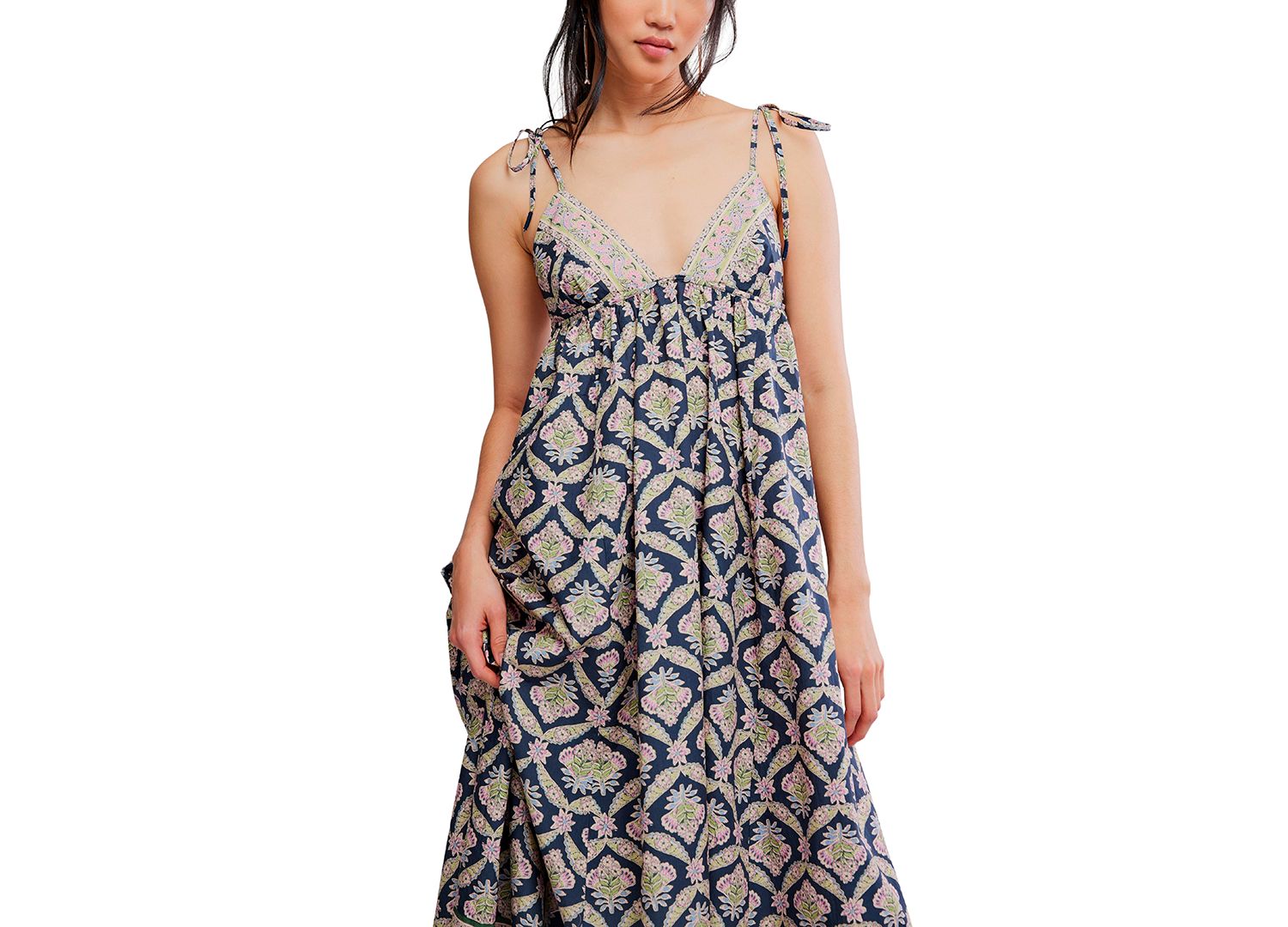 Women's Sorrento Stroll Printed Sleeveless Cotton Dress