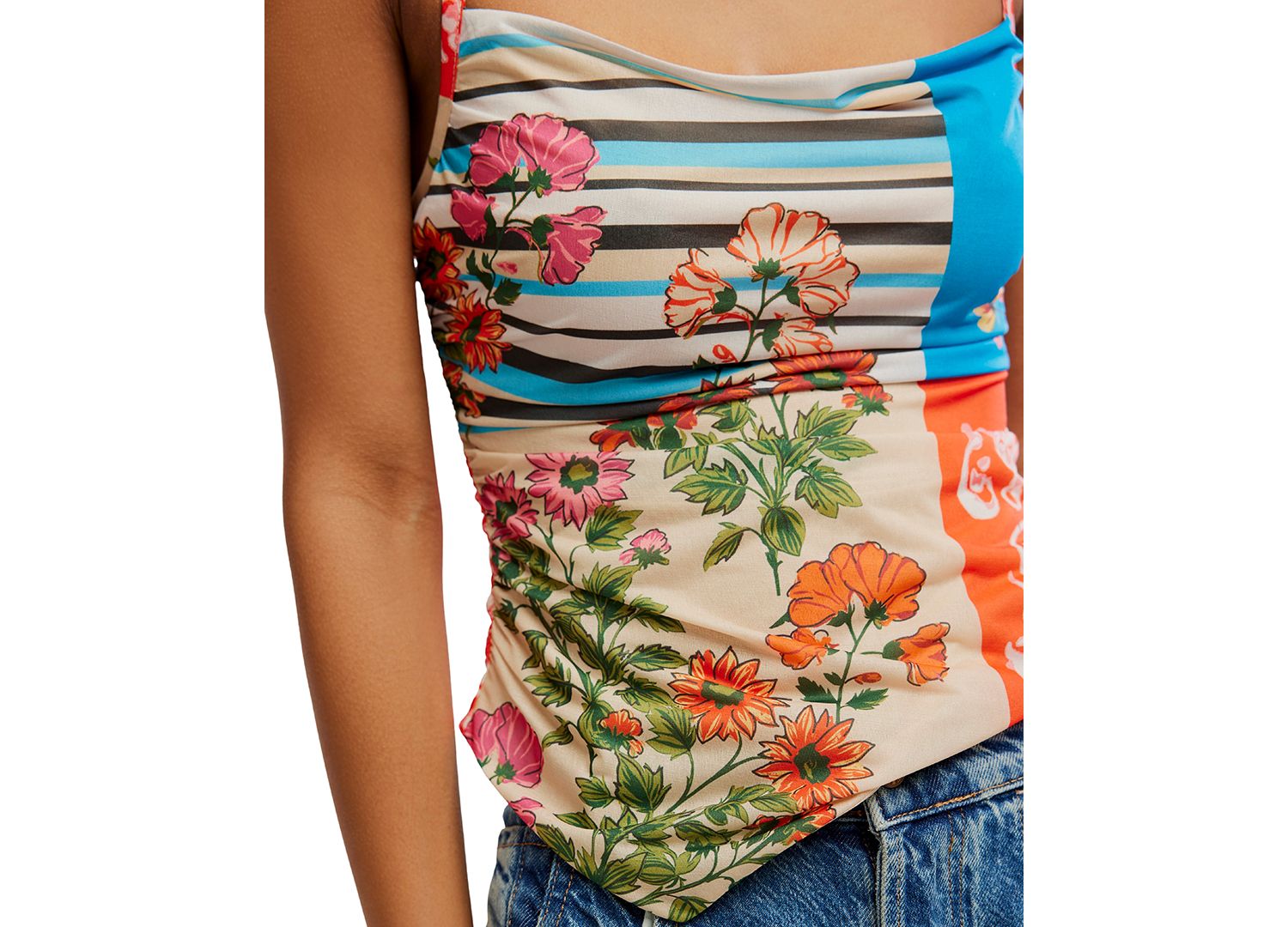Women's Estella Square Neck Asymmetric Tank Top