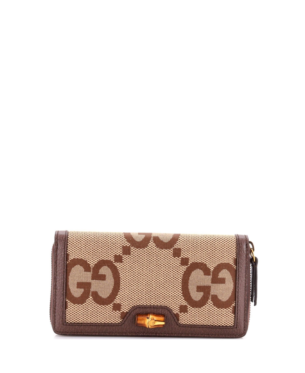 Pre-Owned Gucci Diana Zip Around Wallet Printed Gg Coated Canvas
