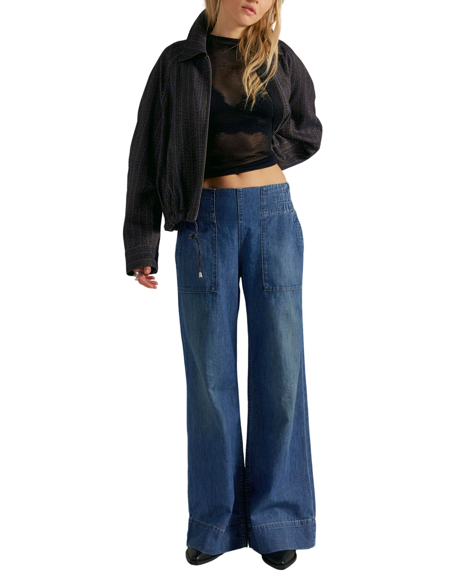 Women's We The Free Mid-Rise Wide-Leg Utility Jeans