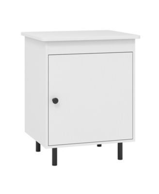 Bedroom Nightstand in Mid-Century Design with Storage Door