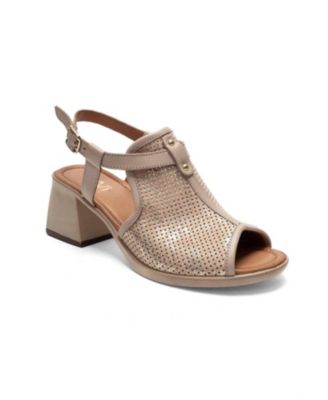 Women's Janelle Leather Block Heel Sandal