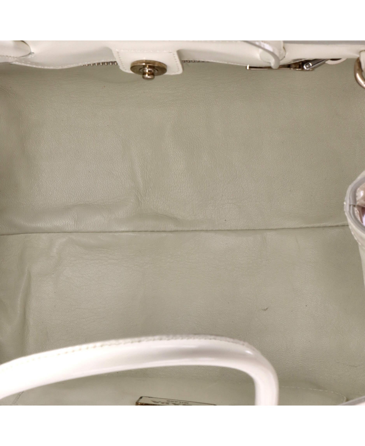 Pre-Owned Prada Medium Flowers Convertible Open Tote Spazzolato Leather