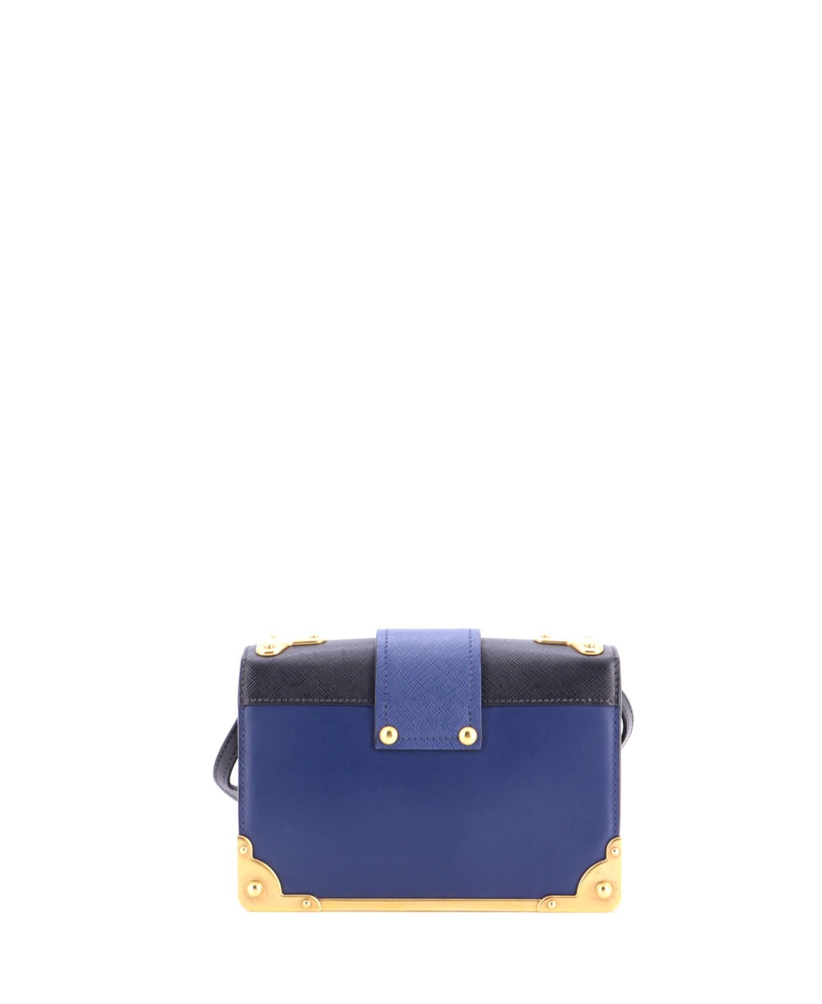 Pre-Owned Prada Small Cahier Crossbody Bag Embellished Leather