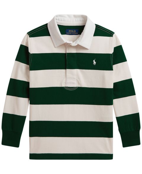 Рубашка Polo Ralph Lauren Iconic Long-Sleeve Rugby Shirt для мальчиков, цвет: Тёмно-зелёный