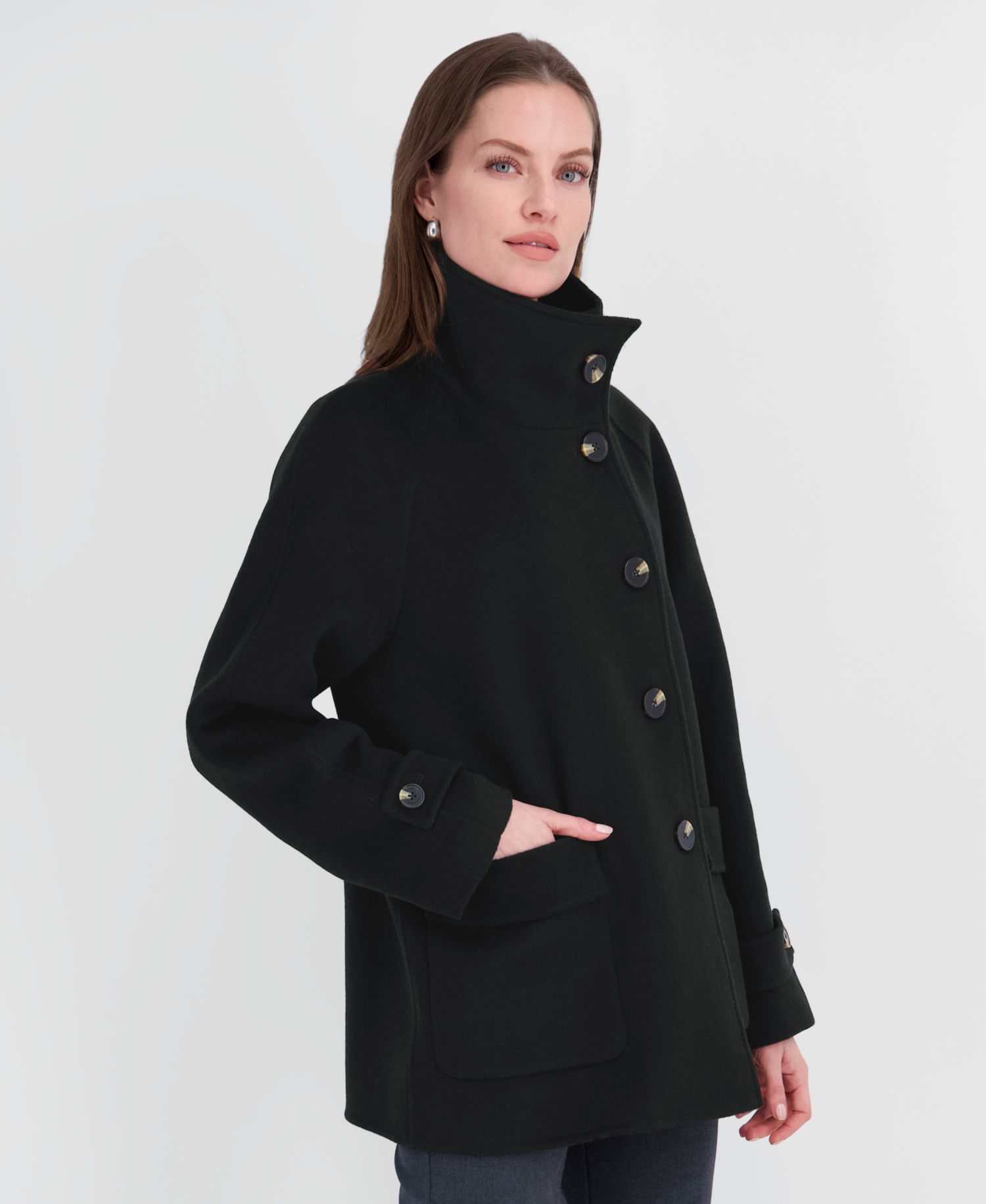 Women's Double-Faced Funnel Neck Coat