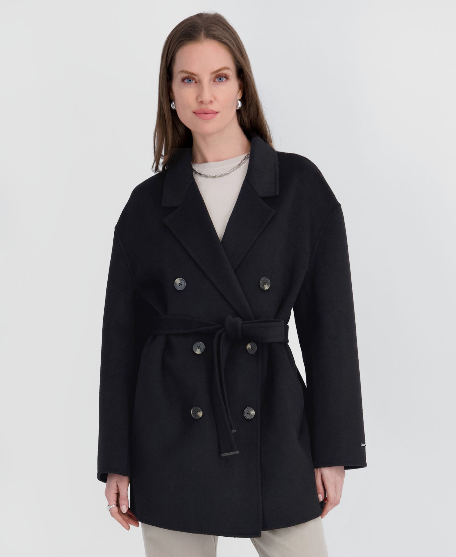 Women's Double-Faced Belted Coat