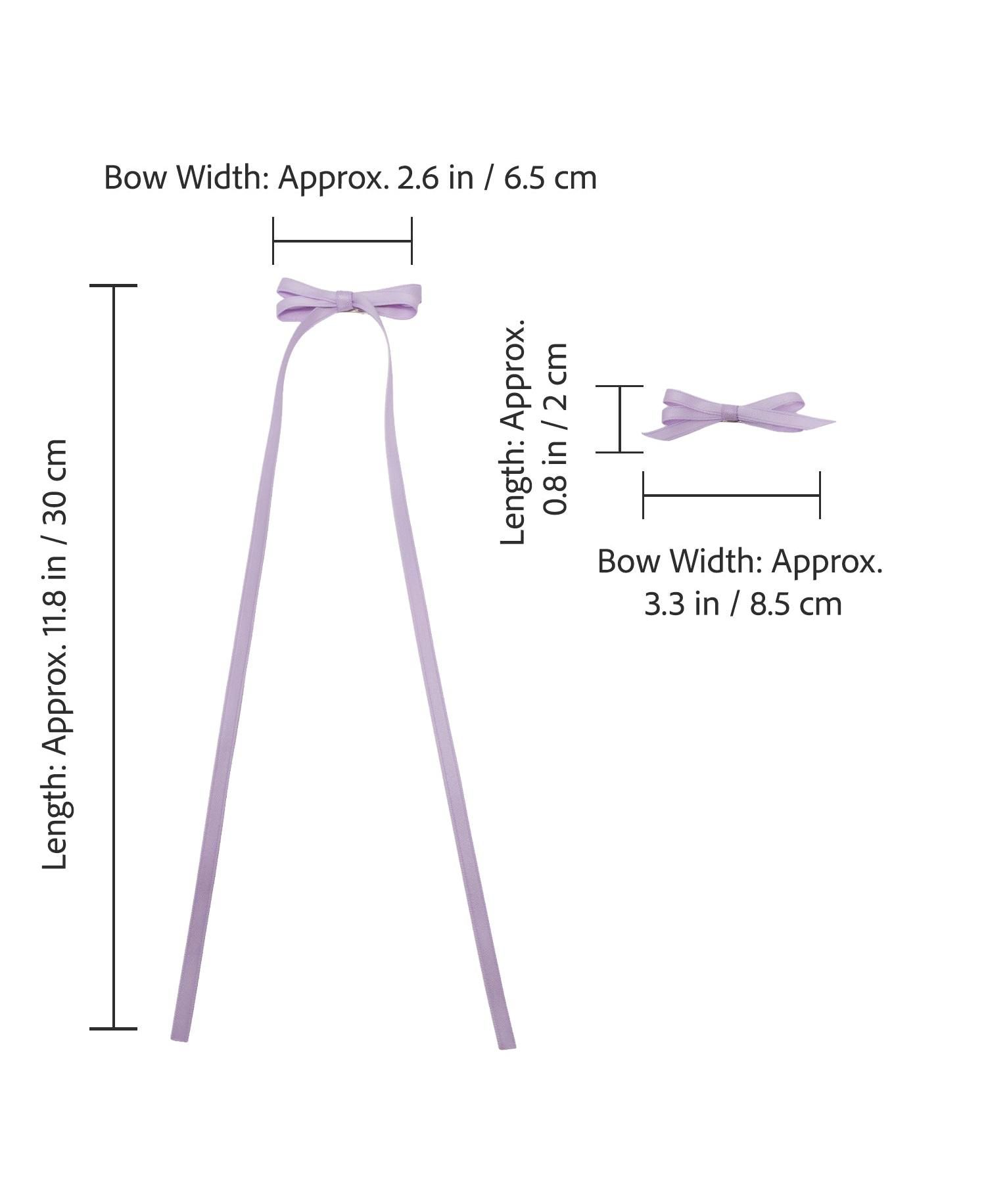 Girls Ribbon Bow Clip Set (4pc)