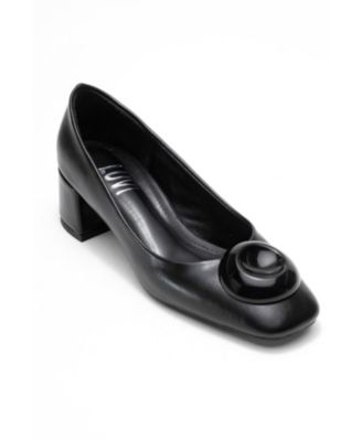 Women's Mila Buckle Square Toe Block Heel Pump