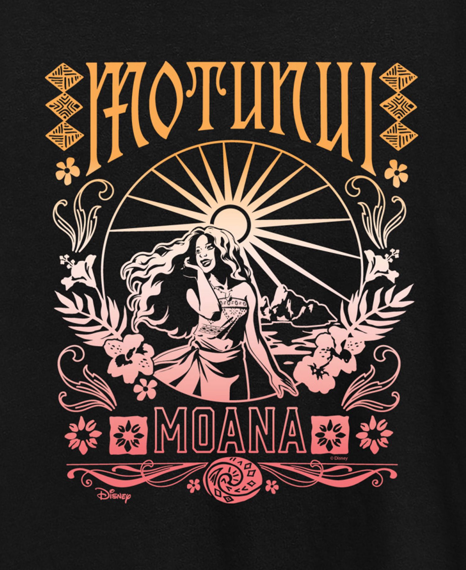 Plus Size Moana Motunui Groovy Design Graphic T-Shirt