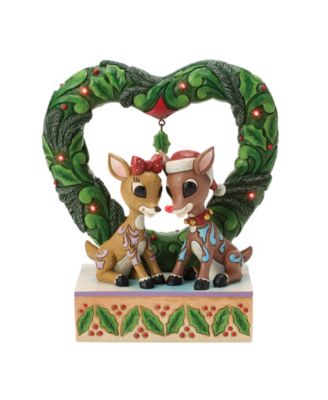 Rudolph Rudolph and Clarice Wreath Figurine