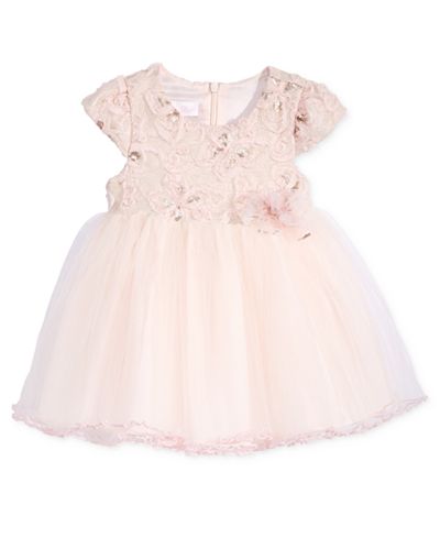 Bonnie Baby Baby Girls' Soutache-Bodice Dress