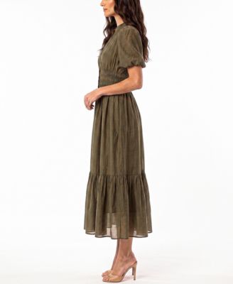 amazon ladies sun dresses AOOCHASLIY for Women Clothess Beach Bohemian Spaghetti Strap Smocked Tiered Long Beach Sun Dresses Sleeveless Solid Maxi Dress asymmetric_dress main image 1