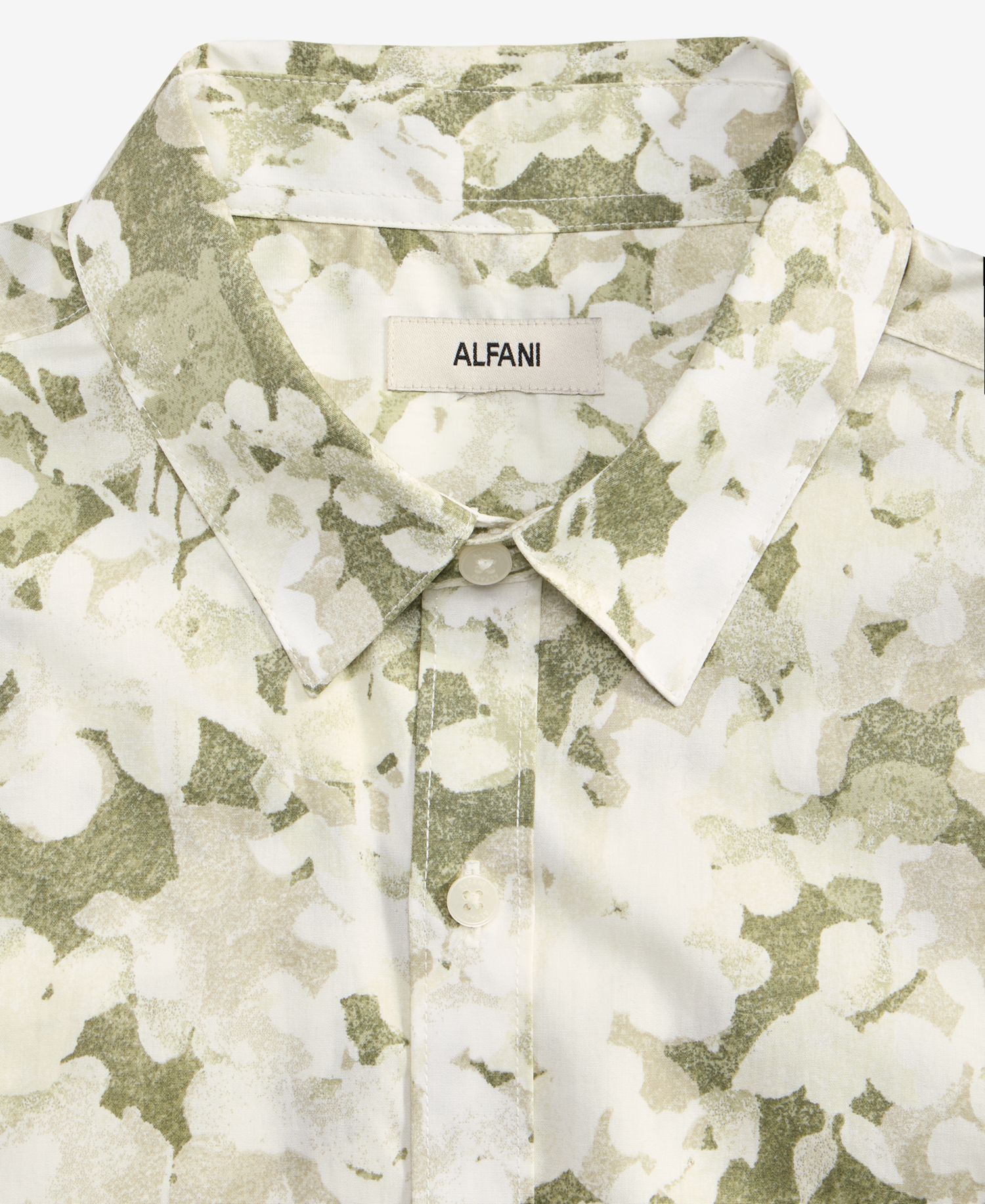 Men's Layered Botanical Poplin Long-Sleeve Shirt