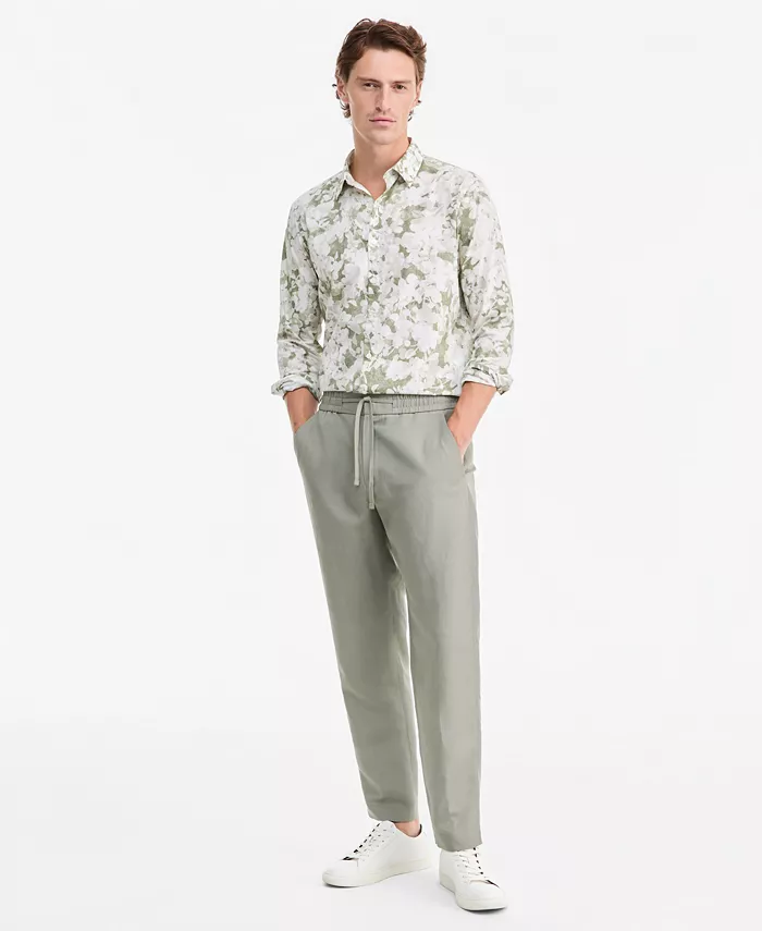 Men's Lightweight Linen Drawstring Pants - thumbnail 3