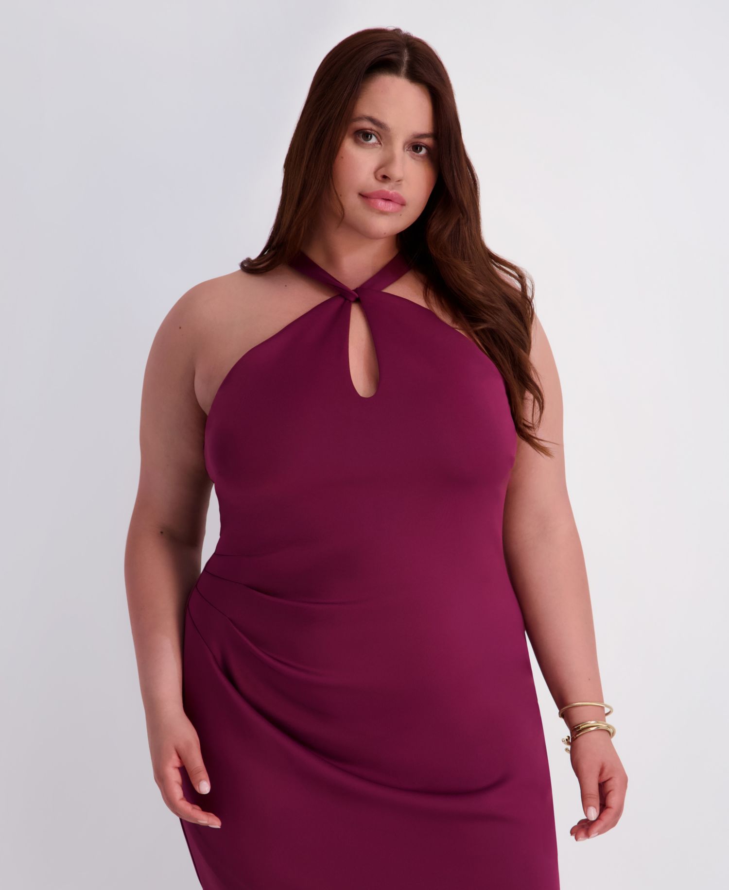Plus Size Scuba Crepe Midi Dress