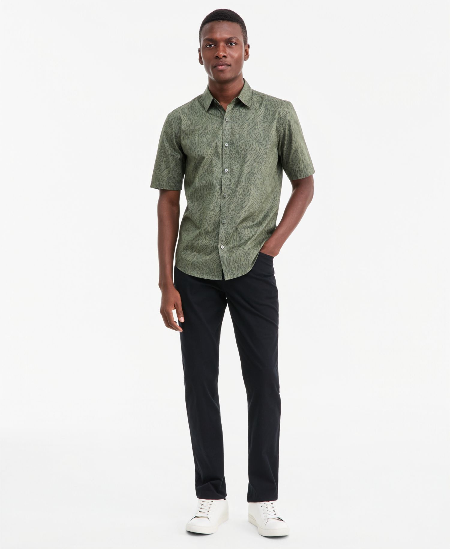 Men's Baker Geometric Short-Sleeve Shirt
