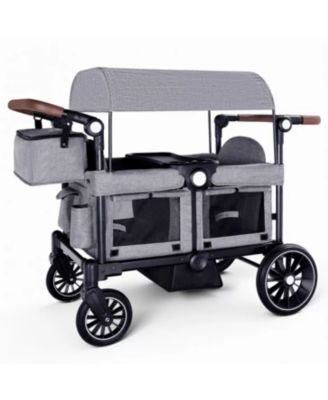 Baby Wagon Stroller for Two with Adjustable Handle, All-Terrain Wheels, Tray and Storage.