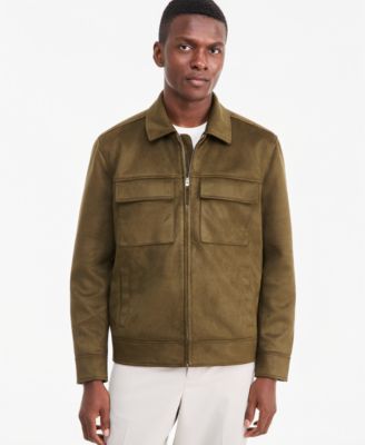 Men's Two Pocket Faux Suede Jacket