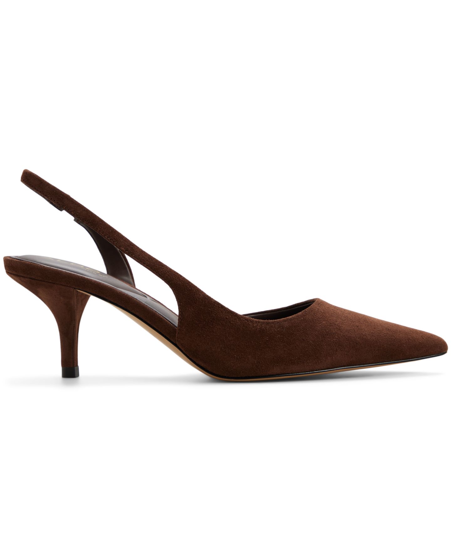 Женские туфли ALDO Stessylow Slingback, цвет: Тёмный коричневый замшевый — фото 2
