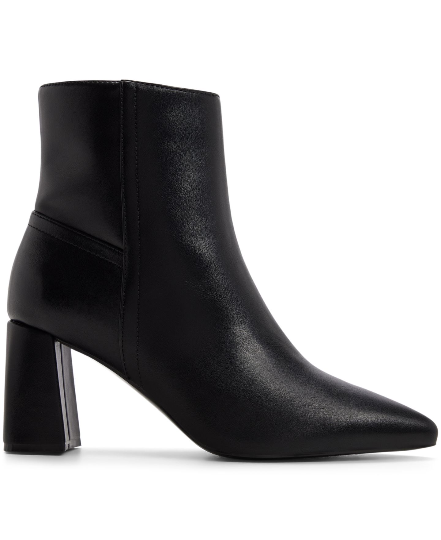 Женские ботинки ALDO Jan-B Block Heel Ankle Booties, цвет: Чёрный гладкий — фото 2