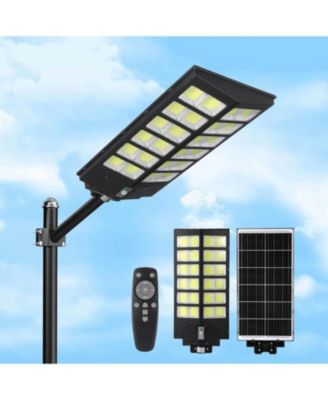 Innovations 5200W Solar Street Light Outdoor, 6500K LED Security/Parking Lot Light, Motion Sensor  Remote, Dusk-to-Dawn, IP67 Waterproof