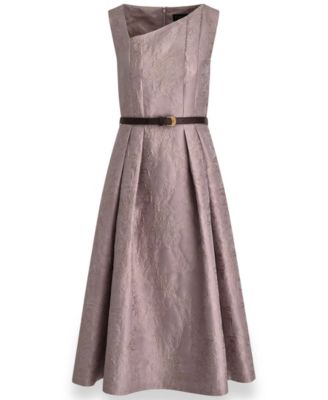 macys womens fit and flare dresses Jessica Howard Women's Mixed-Media Fit & Flare Midi Dress