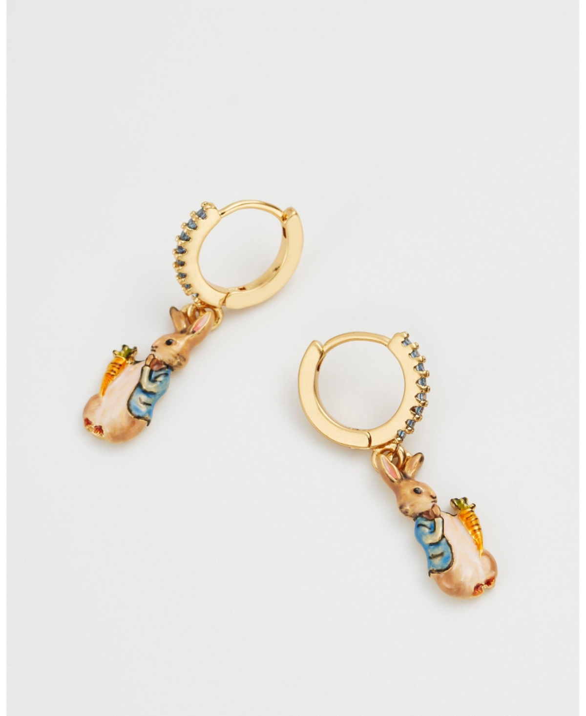 Fable England Peter Rabbit Carrot Charm Huggie Earrings