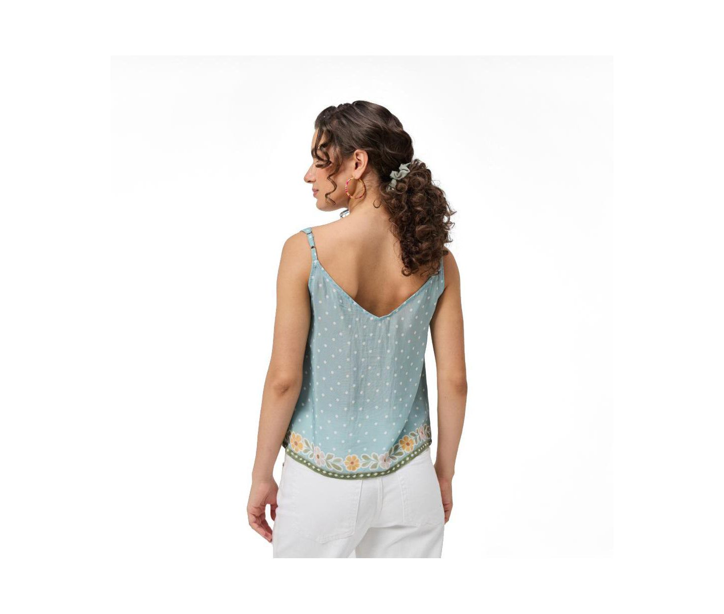 Женский топ Reistor Bow Bemberg Tie Cami Top, цвет: Синий — фото 2